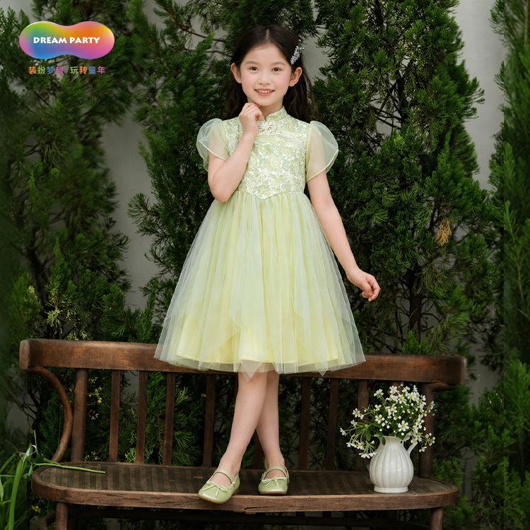 Spring 2026 Girls  Hanfu Dress: New Chinese Princess Style Summer Outfit for Children 140 cm