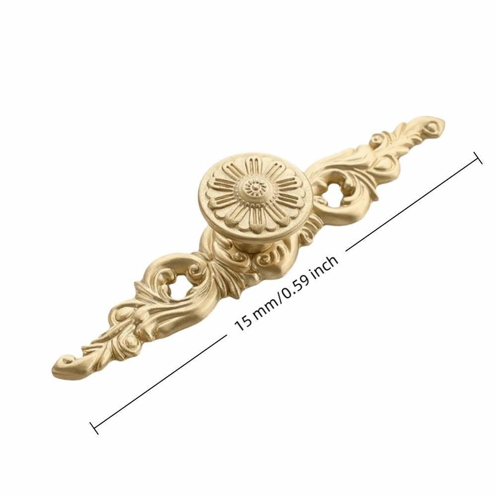 Nordic Solid Brass Cabinet Handle Hardware with Matching Screws Drawer Knobs Pull Handles Kitchen