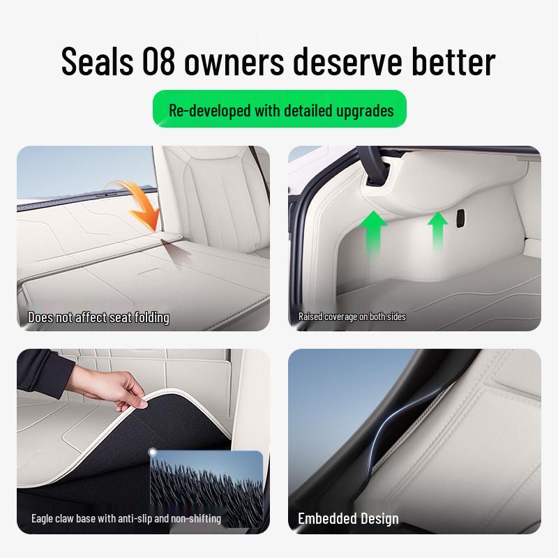 Full Coverage Trunk Mat for BYD Seal 08 - Tail Box Interior Accessory for EV/DMI Models