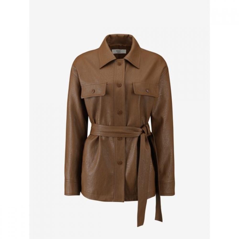 Cc Collect. Belted Leather Jacket C263psf151