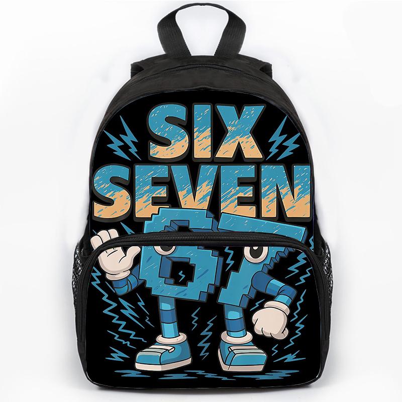 Steal A Brainrot Six Seven Backpack For Primary School Students Bags Brainrot 67 Backpack 3D Cartoon School Bag for Children Bag