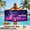 Custom Text Beach Towel, Soft Absorbent Swimming Multi-use TowelCourage the Cowardly Dog