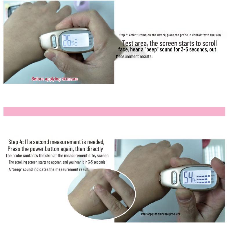 Smart Skin Moisture & Oil Tester - Softness Detection Device