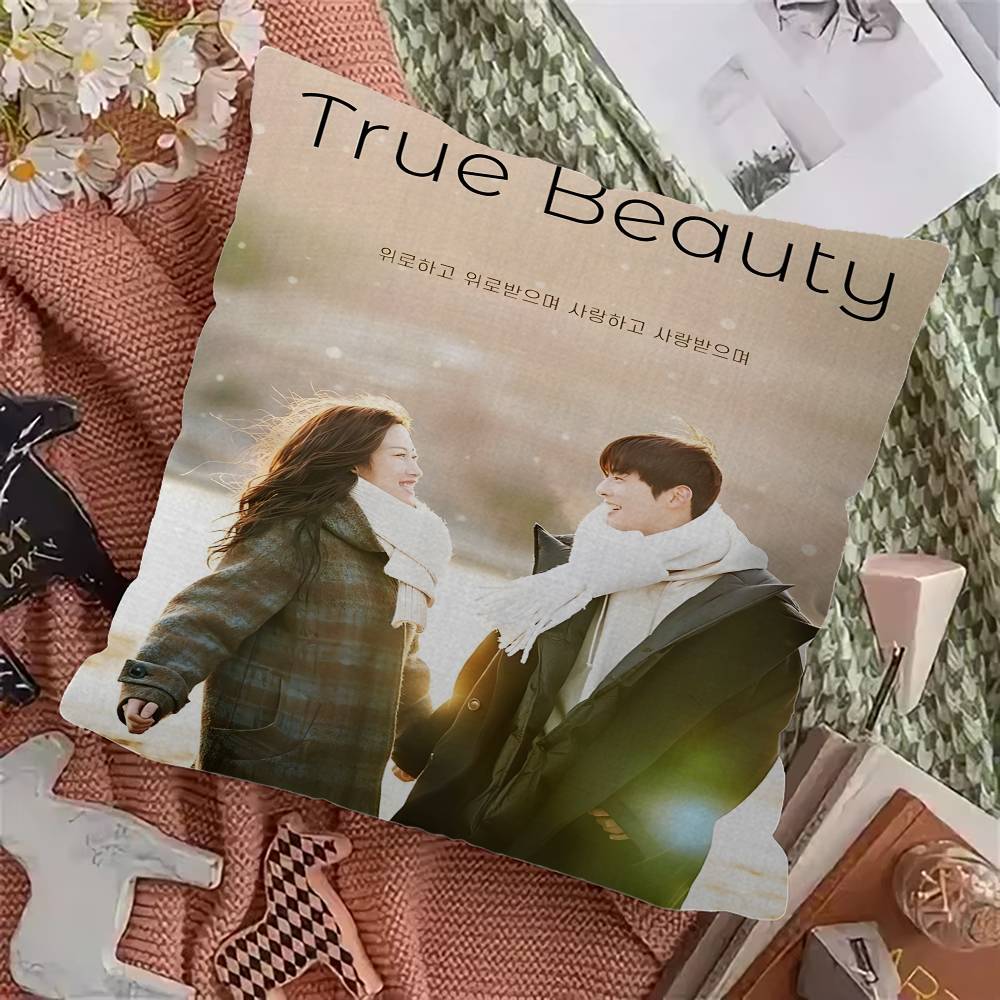 Korean TV True Beauty Pillow Gift Home Office Decoration Bedroom Sofa Car Cushion Cover Case 45x45
