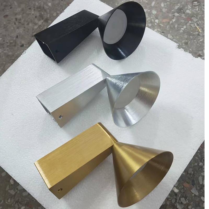 Italian Minimalist aluminum conical geometric bedside wall lamp warm wall lamp for living room dining room corridor and hallway