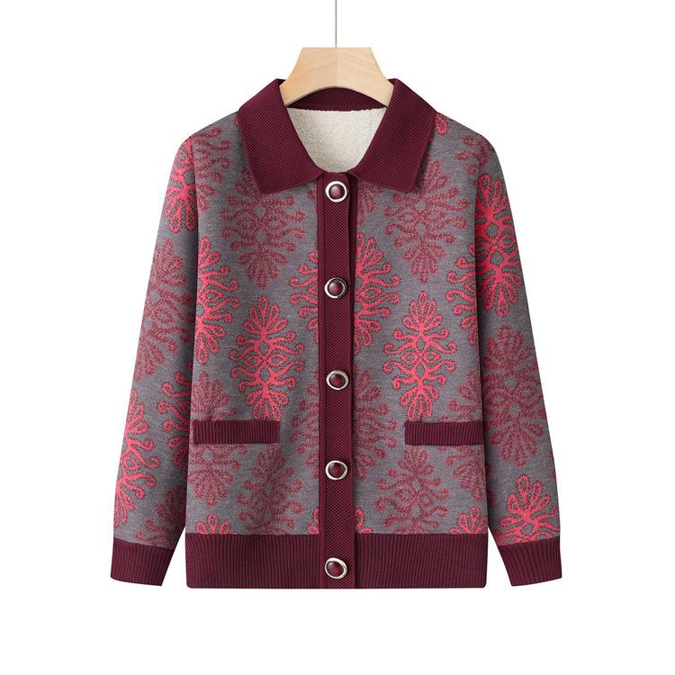 

Зимняя одежда с кашемировым свитером-пальто, женская одежда для мамы и жены 70 лет и 80 кардиган для бабушки 4XL