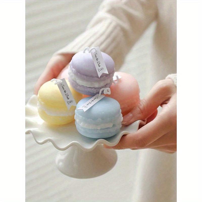 1pc French Style Macaron Cake Shaped Candle Mold, Pink, Delicate Details, Ideal for Handmade Candle Making, Perfect for Birthdays