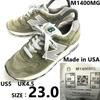 USED/M1400MG Leather Sneakers Olive Green Women's US5 / 23.0 USA Made