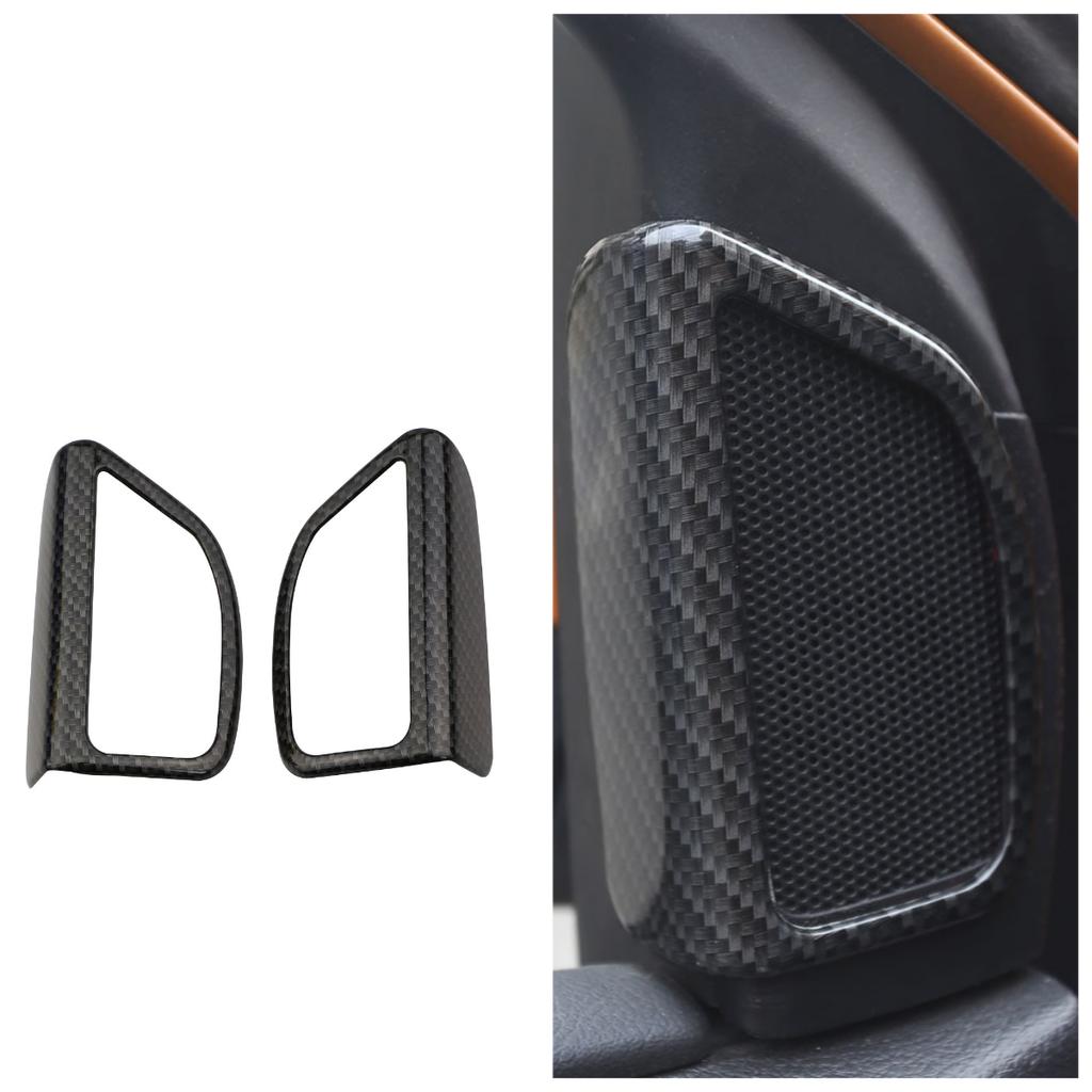 2Pcs/Set for Ford Focus 3 Mk3 2015 2016 2017 2018 A Pillar Audio Speaker Panel Decoration Cover Trim Sticker ABS Accessories