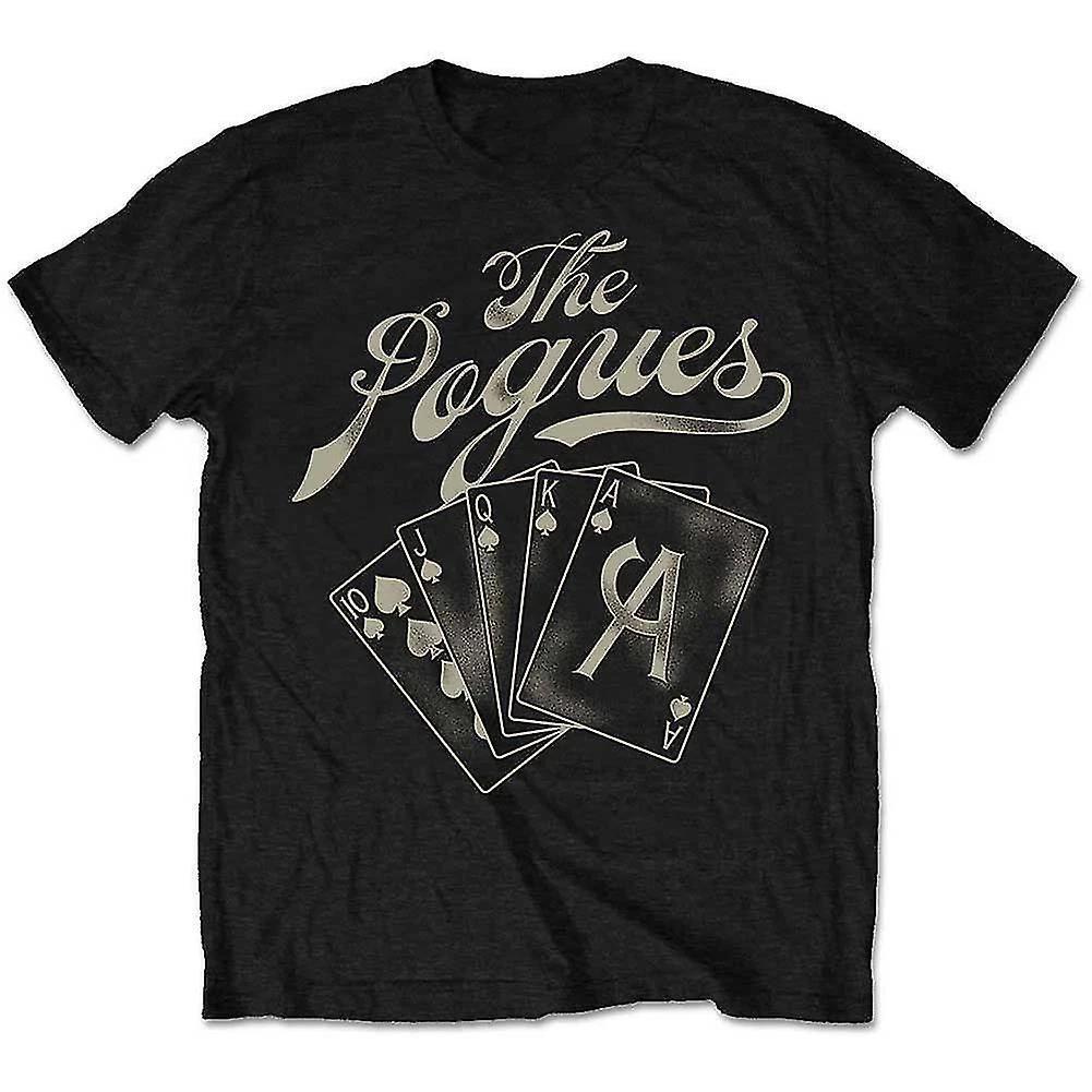 Officially licensed The Pogues Aces High Mens Black T Shirt The Pogues Tee M