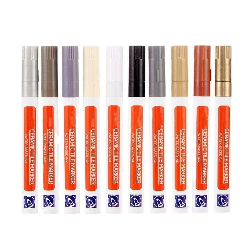 5Pcs Waterproof White Wall Tile Marker Pen Grout Restorer Gap Repair for Bathroom Floor Seam Paint Filling Construction Tools