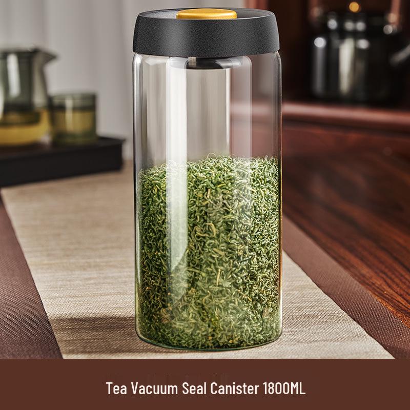 Large Capacity Vacuum-Sealed Glass Jar for Coffee Beans and Tea