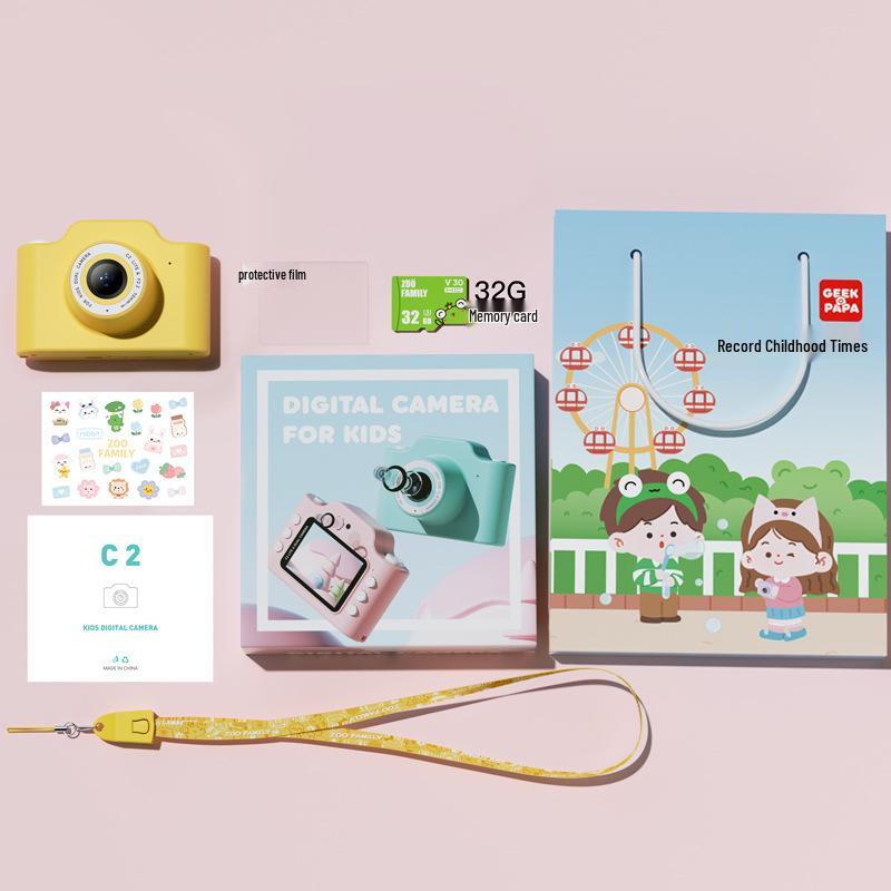 C2 Dual Lens Kids' Touch Screen Camera - Perfect Birthday Gift for Children's Play