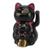 4.5in Solar Powered Smiling Cat Ornament Automatic Hand Waving Fortune Cat Ornament for Car Desktop
