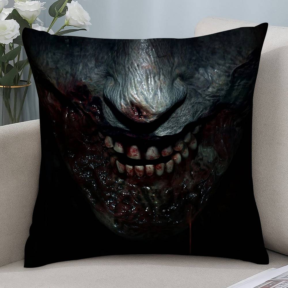 Horro R-Resident E-Evil Pillow Case Short Plush Double-sided Print Square Throw Pillow Covers Sofa Home Cushion Decor