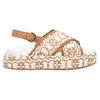 PINKO Monogram Fabric Comfortable Versatile Slide Sandals Women sandals Brown SD0061T006N63