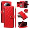 For Xiaomi 15 Ultra Wallet Case with Straps,Rhombus Leather Stand Phone Cover