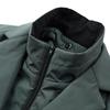 Chaqueta cálida de dos piezas falsa de invierno para hombre, chaqueta cálida de ocio para negocios, chaqueta de plumón con cuello alto