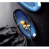 Large Ceramic Fish Tray Oval Sushi Western Dish Hotel Restaurant Commercial Dish
