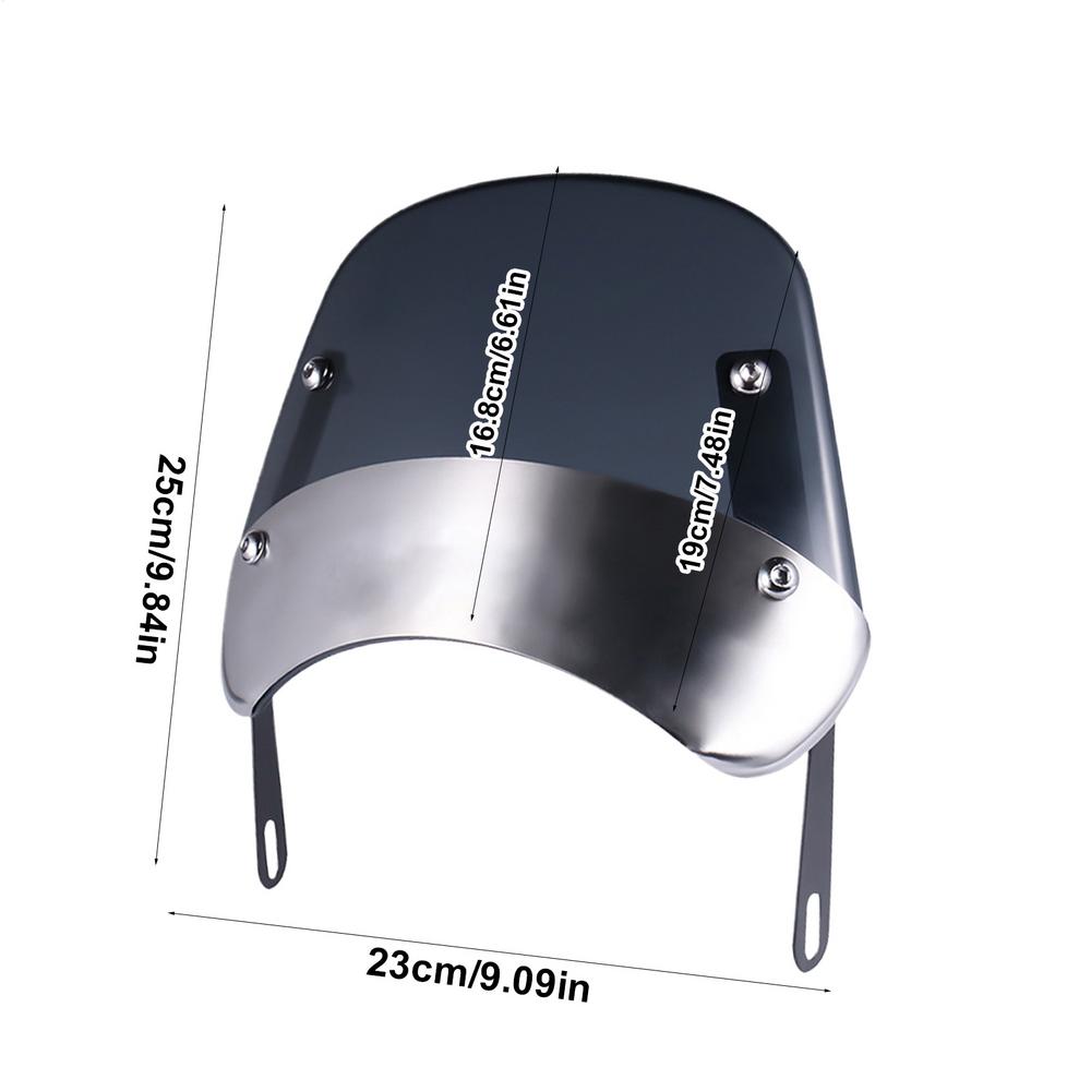 Motorcycle Windshield Extension Retro Motorcycle Handlebar Windshield Automotive Side Fairing for Scooter Sports Motorbike