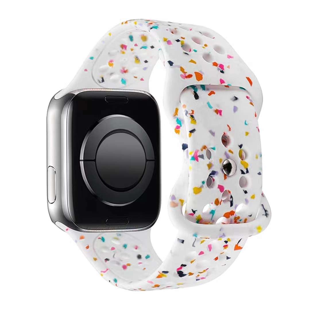 

Силіконовий ремінець для браслета Apple Watch 49 мм 44 мм 45 мм 42 мм 41 мм 42 мм 38 мм ремінець браслет correa для iWatch 4 5 6 7 se 8 9 ultra For 42mm 44mm 45mm білий
