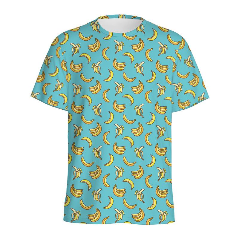 Aloha Banana 3d Printed T-shirt For Men Fashion Casual Short Sleeve Tops Summer Fruits Graphic Tees Kids Y2k Cartoon T Shirts