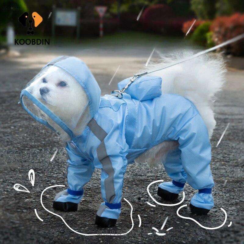 

XS-2XL плащ для собак, комбинезон с капюшоном, водонепроницаемая куртка для собак, уличный светоотражающий дождевик для собак, водонепроницаемая одежда для собак