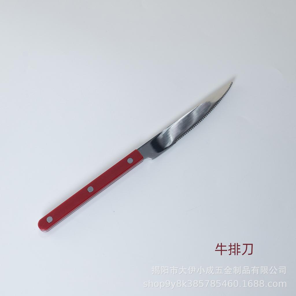 304 Edelstahl Western Restaurant Geschirrset Haushalt Klemgriff Messer Gabel Löffelgriff Marmor Buttermesser Dessertlöffel