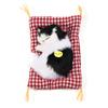 Sleeping Kid SimulationCatPlush Sound Toy Stuffed Doll Home Decoration (Black   White)