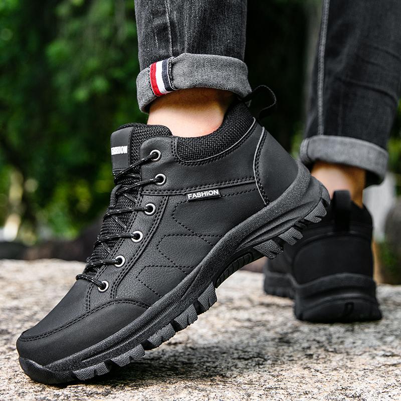 Luxury Brand Hiking Shoes Men's Vintage Style Travel Flats Non-slip Outdoor Walking Sneakers Male Comfortable Trekking Footwear