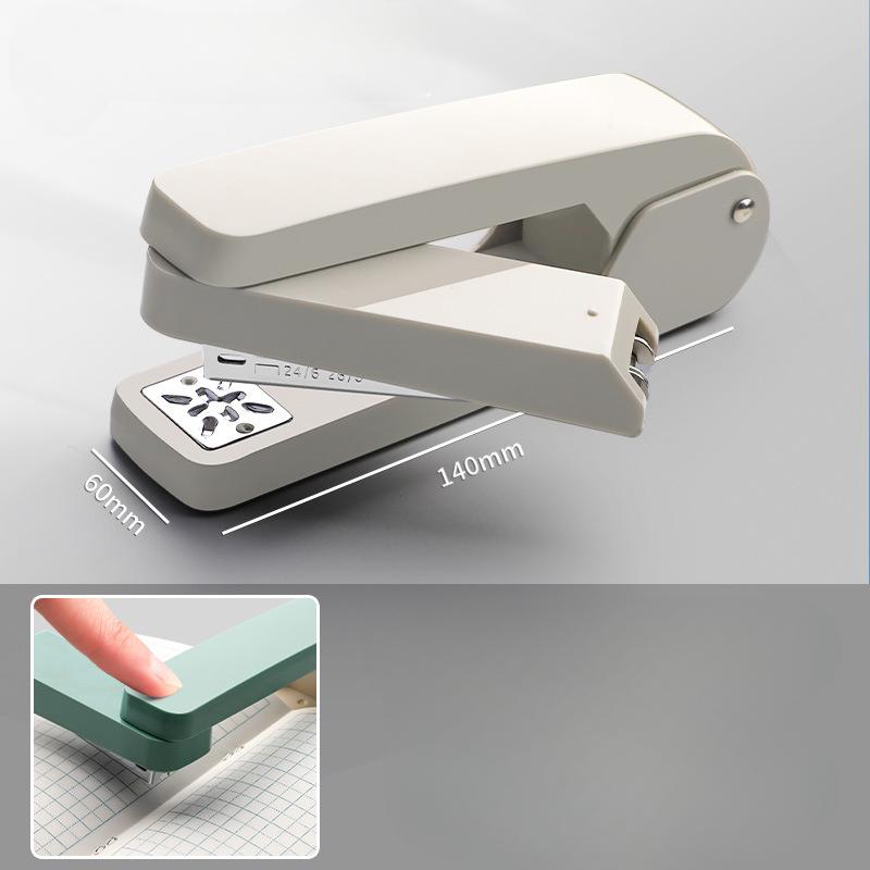 Multi-functional 360-degree Rotating Labor-saving Stapler - White Business Office Supplies - Can Bind 25 Sheets of Paper At A Time