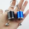Simulation Car Manual Six-Speed Shift Gear Metal Keychain Pendant Fun Decompression Toy Auto Interior Decor Accessory