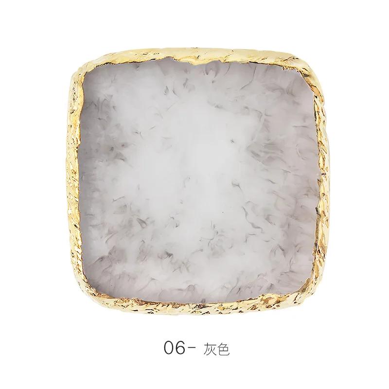 18 Styles Resin Agate Stone Nail Color Palette Gel Polish Pallet Mixing Drawing Paint Plate Manicure Nails Art Display Shelf