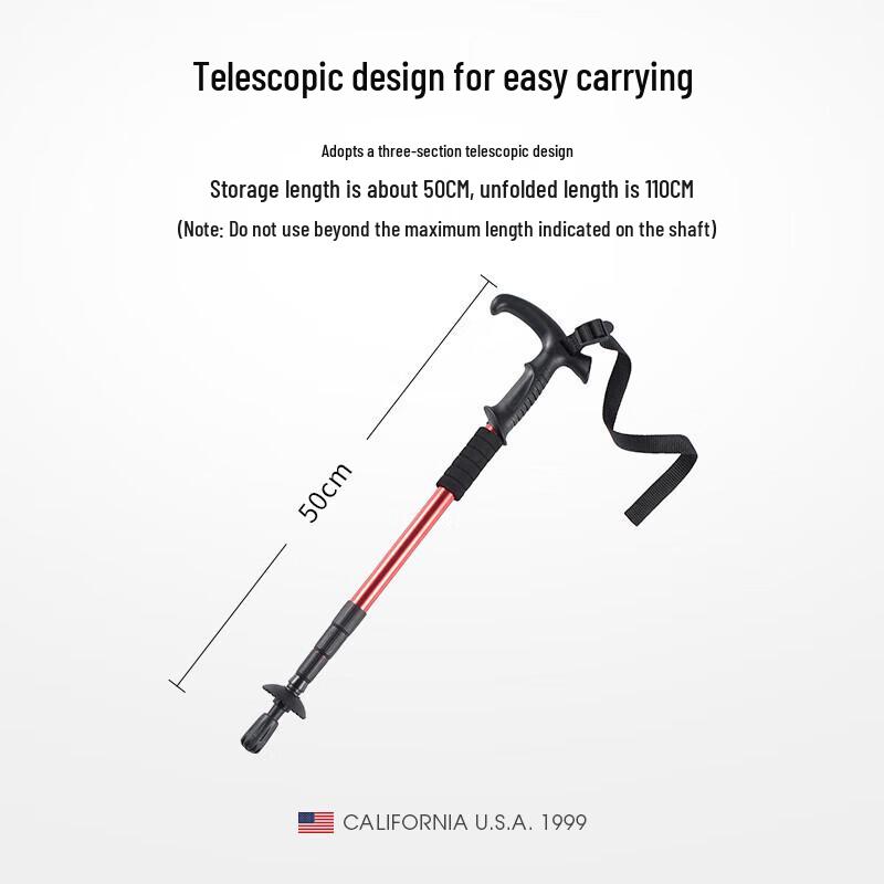TFO Ultralight Aluminum Telescopic Hiking Pole