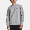 Under Armour Unstoppable Fleece Crew Logo Print Pullover Long Sleeve Sweatshirt Men Sweatshirt Gray 1381688-011