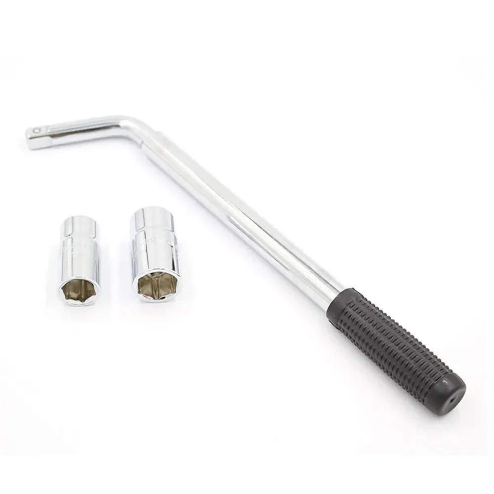 

Telescoping Lug Wrench Set - 17/19/21/23mm Sockets, Vehicle Wheel Lug Spanner, Heavy Duty Car Repair Replacement Tool срібний