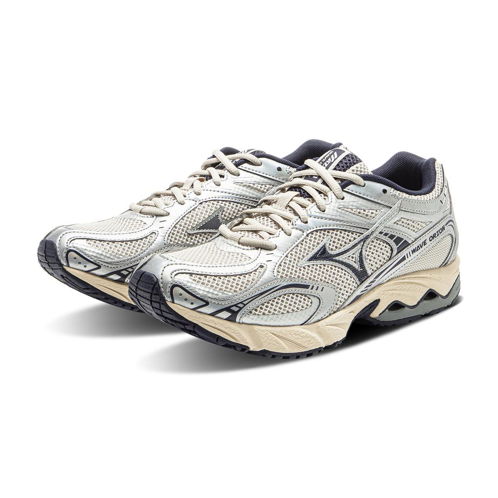 Mizuno Wave Orion Fashion Fabric Synthetic Leather Durable Support Lightweight Low Top Running Shoes Unisex Sneaker Light-Gray D1GH232110