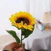 Home Layout Silk Flower Bride Gifts Artificial Sunflower Wedding Decor Flower DIY Sunflower Bouquet