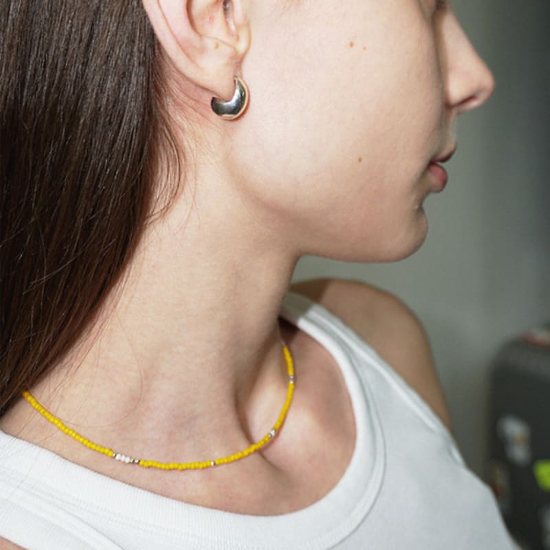 OURPIERRE LOVE SKINNY BEADS NECKLACE YELLOW