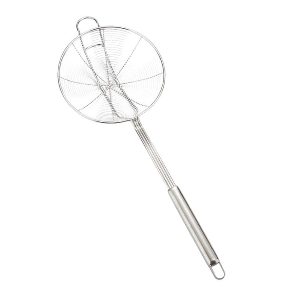 Slotted Spoon Stainless Steel Handle Grip Design Strainer Ladle for Kitchen