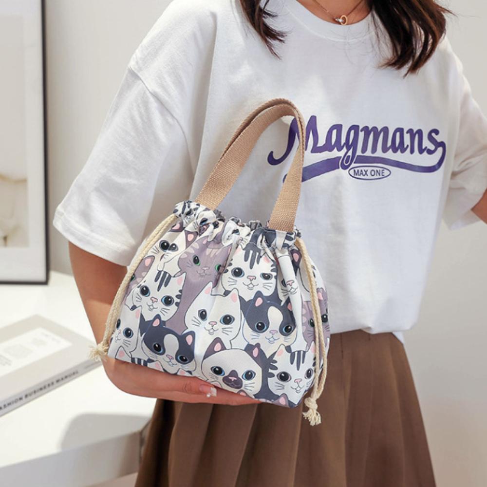 

Cartoon Printing Lunch Bag Cute Storage Meal Bag New Handbag G