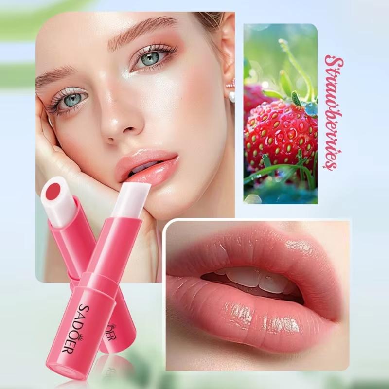 Long Lasting Nourishing Lipbalm Strawberry Warm Changing Water Lipstick Moisturizing Warm Changing Lipstick Korean Lip Care