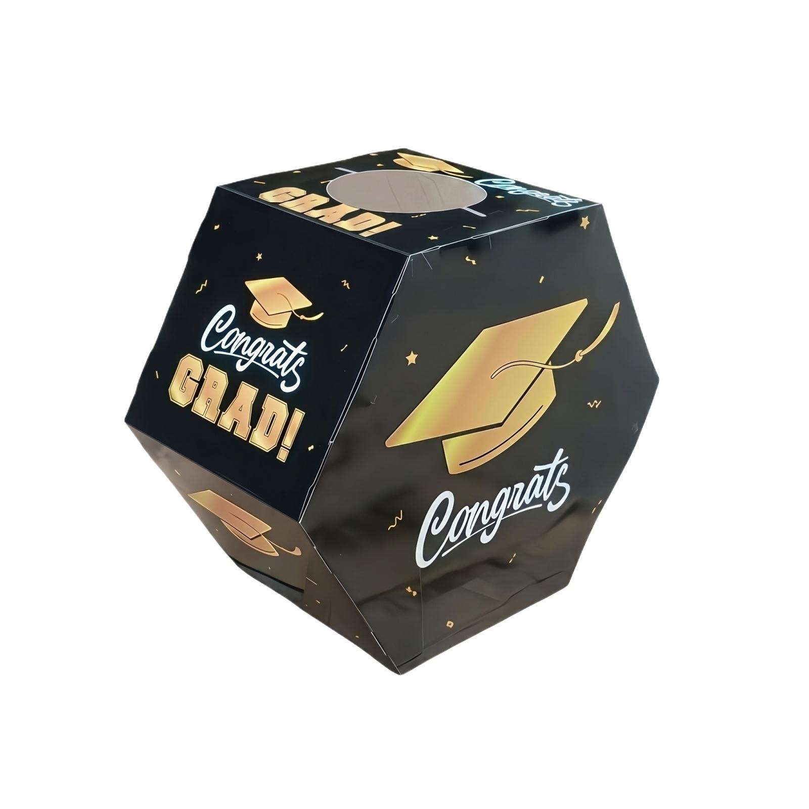 

Hexagonal Graduation Card Box Voting Box with Top Opening for Events Parties and Celebrations Durable Cardboard Design One Size