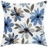 Elegant Blue Floral Pillow Cover: Various Petal Patterns for Home Decoration, Sofa Cushion Cover, Bedroom Room Decoration