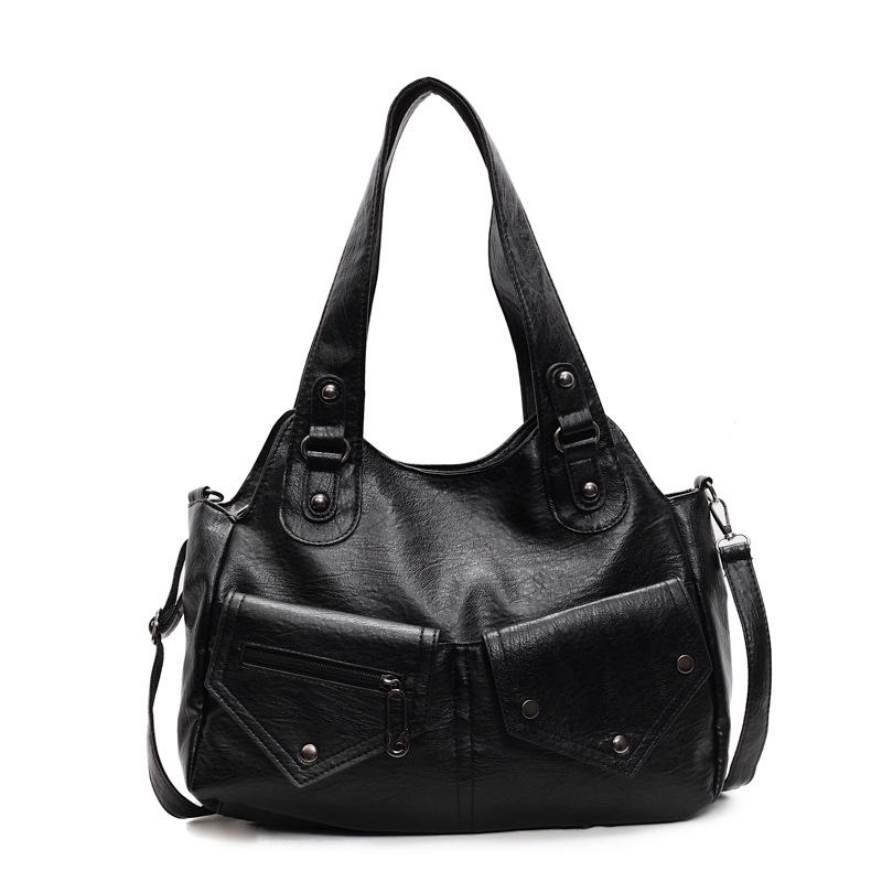 Stylish Women's Large Capacity Tote: Versatile Crossbody Motorcycle Handbag