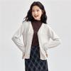 Giordano Women's Combed Cotton Contrast Trim V-neck Cardigan