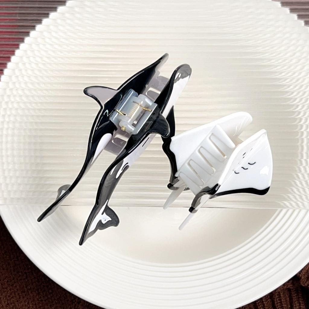 1pc Marine Biological Blue Whale Fish Clip with a High-end Feel, Cute Acetate Hair Clip Posterior Temple Hair Dressing and Shark