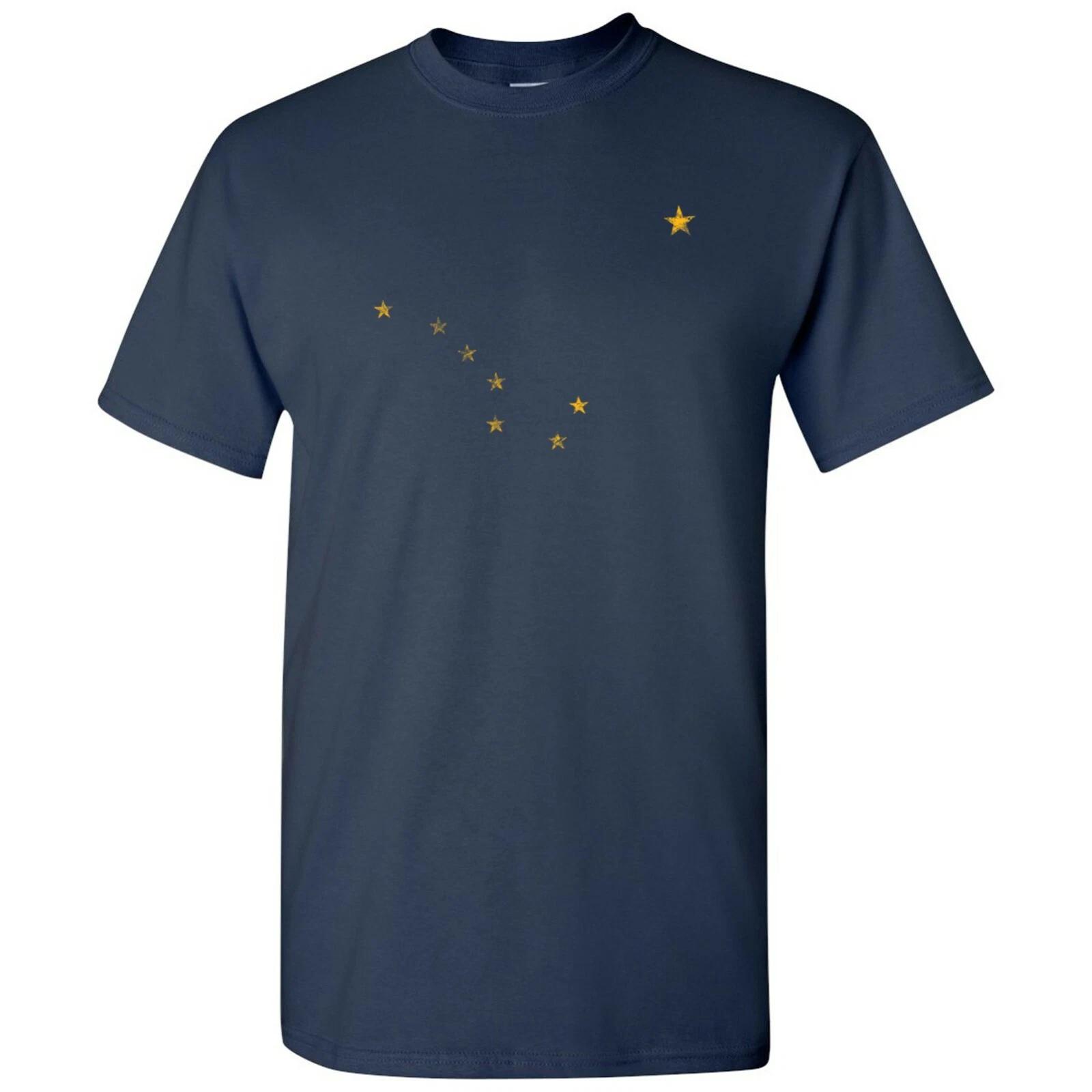 

Alaska State Flag - Hometown Pride Local Souvenir Basic Cotton T-Shirt - Navy XL
