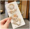 4pc Women's Fashion Hair Accessories Sweet Flower Water Diamond Girl Hairstyling Tools Daily Party Wear Princess Jewelry Hairpin