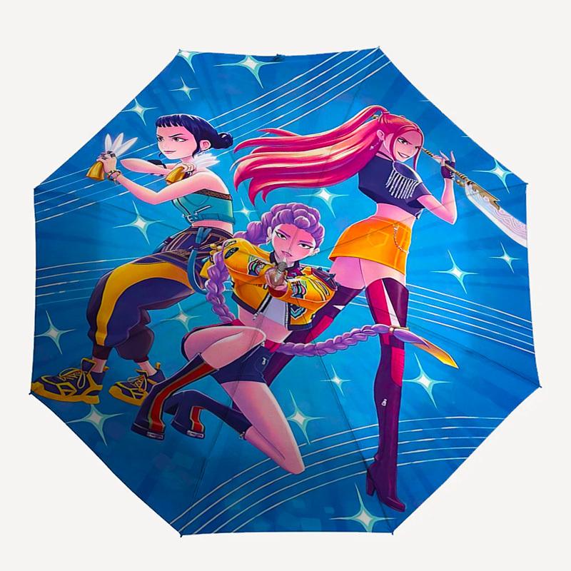 1pc Starlit Adventure: Automatic Opening/Closing Umbrella with Portable Tri-Fold Design, 8-Bone Iron Frame - Outdoor for Fans, Travelers, Everyday Use
